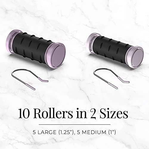 Remington H1018 Compact Ceramic Worldwide Voltage Hair Setter & Rollers, 1-1 ¼" Purple/Black, Original Version, 14 Piece Set