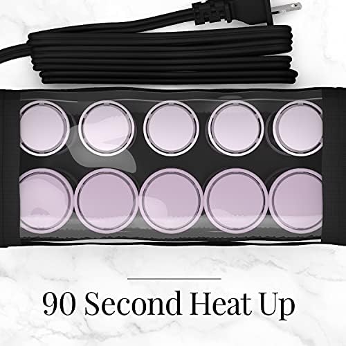 Remington H1018 Compact Ceramic Worldwide Voltage Hair Setter & Rollers, 1-1 ¼" Purple/Black, Original Version, 14 Piece Set
