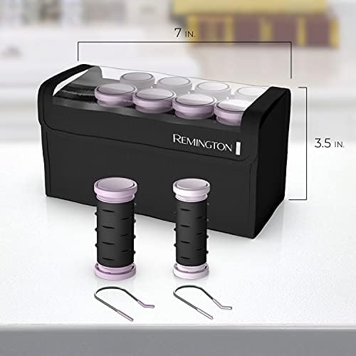 Remington H1018 Compact Ceramic Worldwide Voltage Hair Setter & Rollers, 1-1 ¼" Purple/Black, Original Version, 14 Piece Set