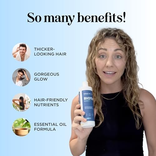 Shampoo for Thinning Hair and Hair Loss - Volumizing Biotin Shampoo for Hair Growth with Rosemary Argan Oil and Evening Primrose Oil - (236 ml (Pack of 1)) (273 mL)