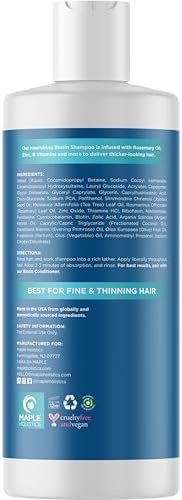 Shampoo for Thinning Hair and Hair Loss - Volumizing Biotin Shampoo for Hair Growth with Rosemary Argan Oil and Evening Primrose Oil - (236 ml (Pack of 1)) (273 mL)