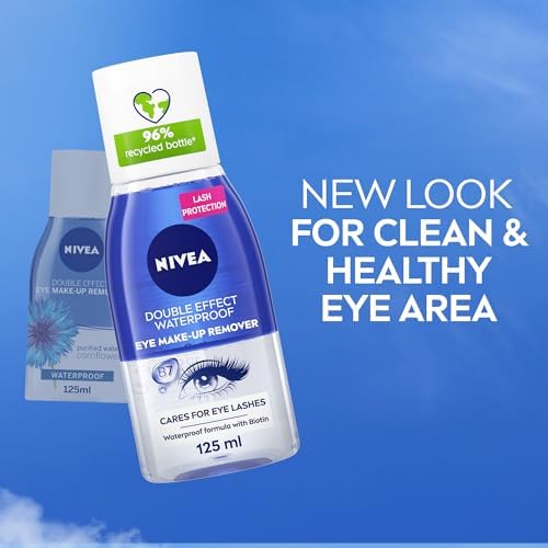 NIVEA Eye Makeup Remover, Double Effect Sensitive Lashes Protection, 125ml