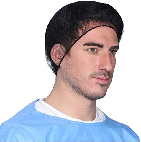 QIAN SOU Disposable Hair Nets Durable Nylon Caps Breathable Honeycomb 24" (100)