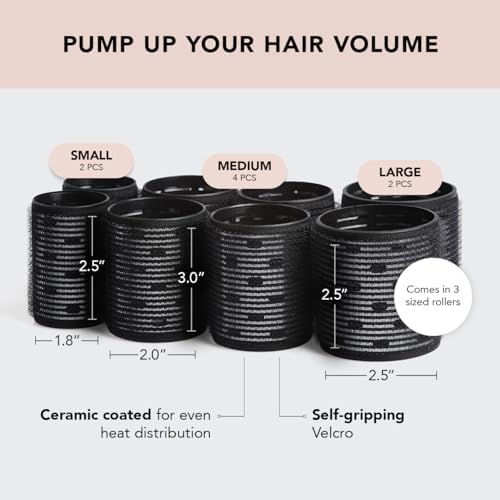 Kitsch, Ceramic Thermal Roller Variety Set, 8 Pieces