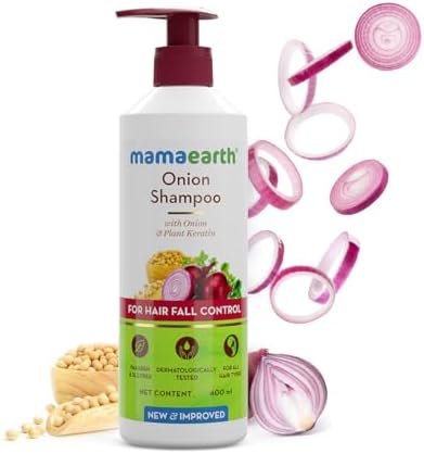 Mamaearth Onion Shampoo for Hair Growth & Hair Fall Control with Onion Oil & Plant Keratin 4ml