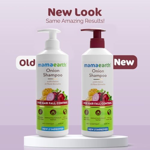 Mamaearth Onion Shampoo for Hair Growth & Hair Fall Control with Onion Oil & Plant Keratin 4ml