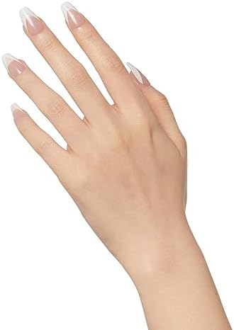 KISS Salon Acrylic French Manicure Kit - Silk Dress, Coffin Shape (Medium)