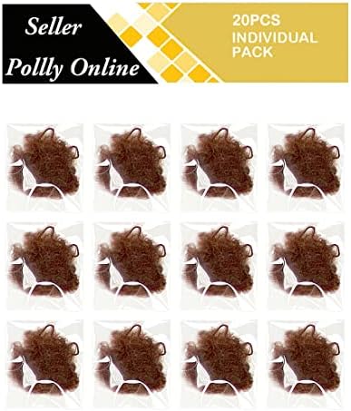 Polly Online 20 Pcs Hair Nets for Women Bun,Invisible Hair Nets Elastic Edge Mesh (Coffee)