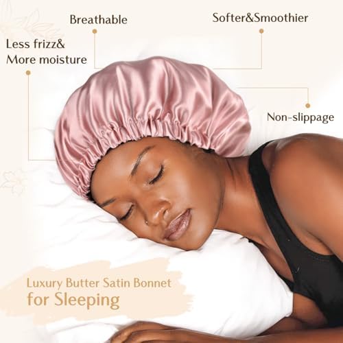 YANIBEST Satin Bonnet Silk Bonnet Hair Bonnet for Sleeping Hair Bonnets for Women Curly Natural Hair