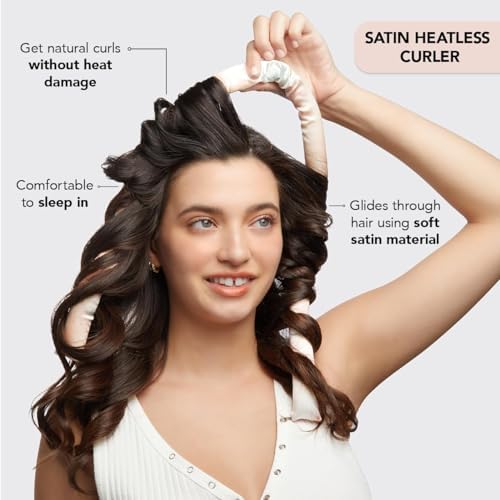 Kitsch Satin Heatless Curling Set - Hair Rollers for Heatless Curls | Heatless Hair Curlers & Hot Rollers