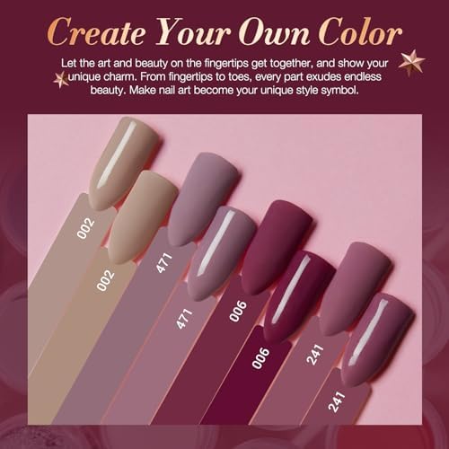AZUREBEAUTY Dip Nails Powder Starter Kit, 4 Colors Noble Elegant Coffee Brown Dipping Powder Set with Base & Top Coat Activator Recycling Tray for French Nail Art Manicure Salon DIY at Home
