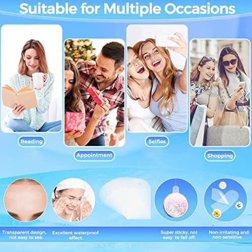 Goodern 40 Pcs Face Lifting Tapes with 8 Pcs Lifting Rope,Invisible Face Lift Tape Double Chin Sticker Instant Face Lift Sticker Adhesive Face Lifting Patch Neck Eye Lift Tape for Women Face Beauty