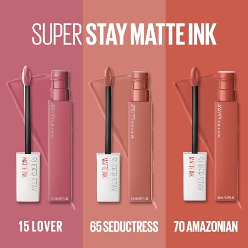 Maybelline New York - SuperStay Matte Ink Lipstick Set 3 PIECES SET (AMAZONIAN, LOVER, SEDUCTRESS)