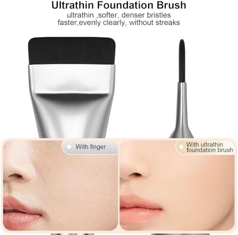 BEAUTYFACTOR Flat Foundation Brush,Korean Makeup Brush Spatula Facial Brush for Liquid Foundation