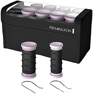 Remington H1018 Compact Ceramic Worldwide Voltage Hair Setter & Rollers, 1-1 ¼" Purple/Black, Original Version, 14 Piece Set
