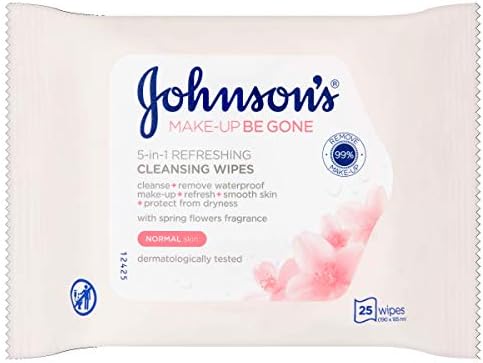 Johnson's Face Care Make Up Be Gone Refreshing Wipes - Pack of 25