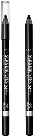 Rimmel London, Scandaleyes Waterproof Kohl Kajal Pencil Eyeliner, 01 Black, 1.3g