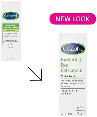 Cetaphil Hydrating Eye Gel Cream, 0.5 Oz, Packaging may Vary
