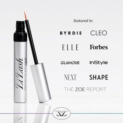 LiLash Purified Eyelash Physician-Formulated Serum for Fuller & Longer Looking Eyelashes Natural Eyelash Enhancer Safe for Sensitive Eyes and Contact Lens Wearer 3-Months Supply, 2ml