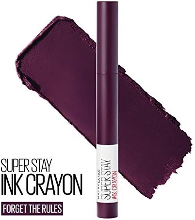 Maybelline SuperStay Ink Crayon Matte Longwear Lipstick With Built-in Sharpener, Forget The Rules, 0.04 Ounce