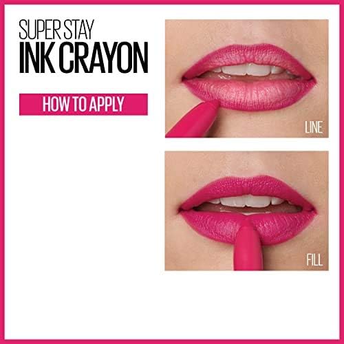 Maybelline SuperStay Ink Crayon Matte Longwear Lipstick With Built-in Sharpener, Forget The Rules, 0.04 Ounce