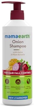 Mamaearth Onion Shampoo for Hair Growth & Hair Fall Control with Onion Oil & Plant Keratin 4ml
