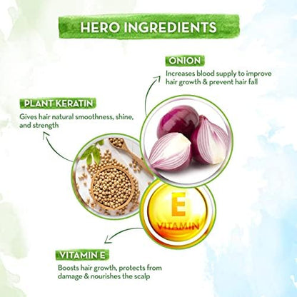 Mamaearth Onion Shampoo for Hair Growth & Hair Fall Control with Onion Oil & Plant Keratin 4ml