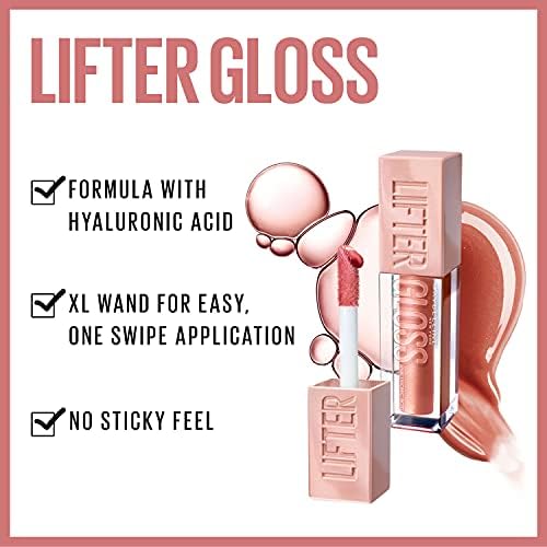 Maybelline New York Plumping & Hydrating Lip Gloss with Hyaluronic Acid, 5.4ml - Shade: 004 (Silk)
