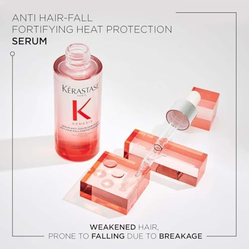 Kérastase Genesis Hair Serum, Nourishing & Fortifying Leave-In Conditioner, For Weakened Hair, With Ginger Root & Edelweiss Flower, Sérum Anti-Chute Fortifiant, 90 ml