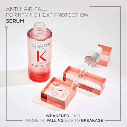 Kérastase Genesis Hair Serum, Nourishing & Fortifying Leave-In Conditioner, For Weakened Hair, With Ginger Root & Edelweiss Flower, Sérum Anti-Chute Fortifiant, 90 ml