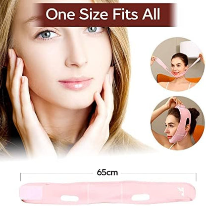 Mroobest ParaFaciem Reusable V Line Mask Facial Slimming Strap Double Chin Reducer Chin Up Mask Face Lifting Belt V Shaped Slimming Face Mask "Only covers the chin"