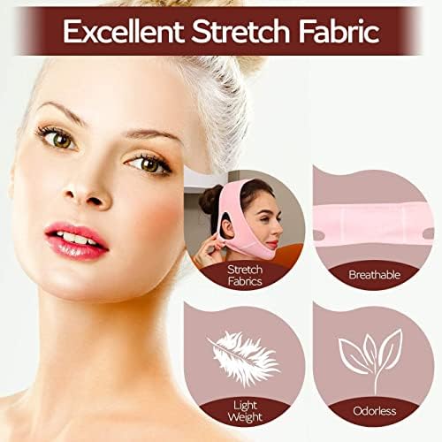 Mroobest ParaFaciem Reusable V Line Mask Facial Slimming Strap Double Chin Reducer Chin Up Mask Face Lifting Belt V Shaped Slimming Face Mask "Only covers the chin"