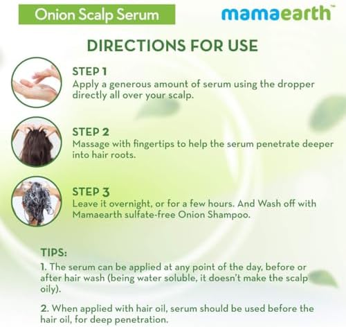 MAMAEARTH Onion Scalp Serum for Healthy Hair Growth, 50 ml