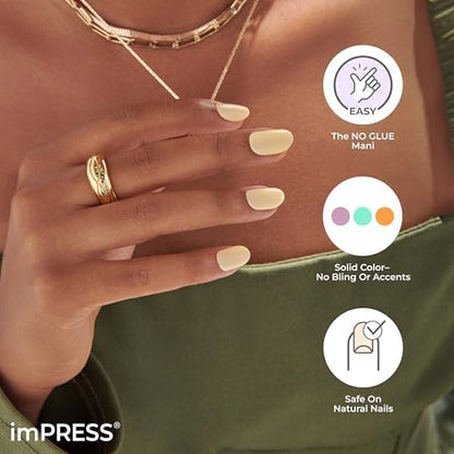 KISS imPRESS Press On Nails - Reddy or Not, Squoval Shape (Short) Kimc013C