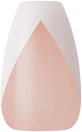 KISS Salon Acrylic French Manicure Kit - Silk Dress, Coffin Shape (Medium)
