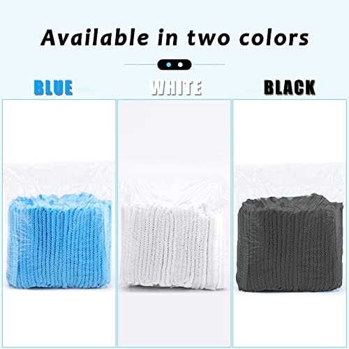Smilco Disposable Bouffant Caps 100 Pcs ,21inches Hair Netï¼Œ Elastic Dust Cap for Food Service, Sleeping Head Cover (Black)