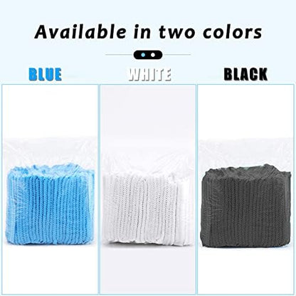 Smilco Disposable Bouffant Caps 100 Pcs ,21inches Hair Netï¼Œ Elastic Dust Cap for Food Service, Sleeping Head Cover (Black)