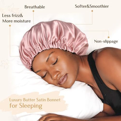 YANIBEST Satin Bonnet Silk Bonnet Hair Bonnet for Sleeping Hair Bonnets for Women Curly Natural Hair