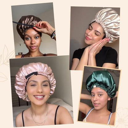 YANIBEST Satin Bonnet Silk Bonnet Hair Bonnet for Sleeping Hair Bonnets for Women Curly Natural Hair