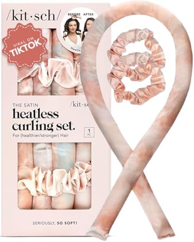 Kitsch Satin Heatless Curling Set - Hair Rollers for Heatless Curls | Heatless Hair Curlers & Hot Rollers
