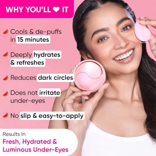 Dot & Key Watermelon Cooling Hydrogel Eye Patches | With Hyaluronic & Niacinamide