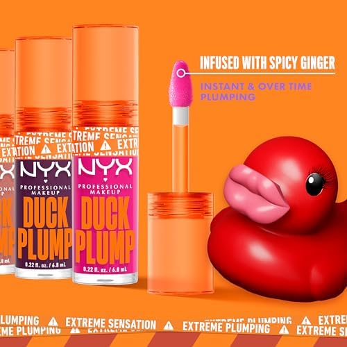 NYX PROFESSIONAL MAKEUP DUCK PLUMP LIP PLUMPING LACQUER, HIGH PIGMENT, HIGH SHINE, HIGH SPARKLE LIP GLOSS - CHERRY SPICE