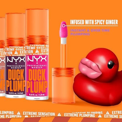 NYX PROFESSIONAL MAKEUP DUCK PLUMP LIP PLUMPING LACQUER, HIGH PIGMENT, HIGH SHINE, HIGH SPARKLE LIP GLOSS - CHERRY SPICE