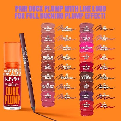 NYX PROFESSIONAL MAKEUP DUCK PLUMP LIP PLUMPING LACQUER, HIGH PIGMENT, HIGH SHINE, HIGH SPARKLE LIP GLOSS - CHERRY SPICE