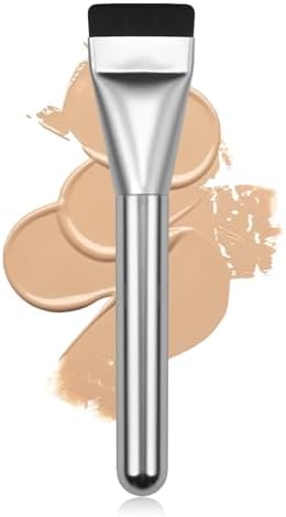 BEAUTYFACTOR Flat Foundation Brush,Korean Makeup Brush Spatula Facial Brush for Liquid Foundation