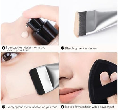 BEAUTYFACTOR Flat Foundation Brush,Korean Makeup Brush Spatula Facial Brush for Liquid Foundation