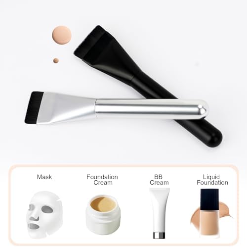 BEAUTYFACTOR Flat Foundation Brush,Korean Makeup Brush Spatula Facial Brush for Liquid Foundation