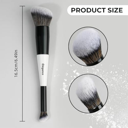 Makeup Brushes Set 12 pcs with Pouch and Silicone Cleaning Pad